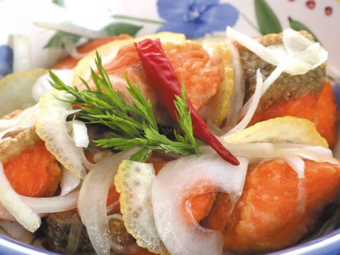 Sweet and Sour Salmon / サーモン南蛮漬け