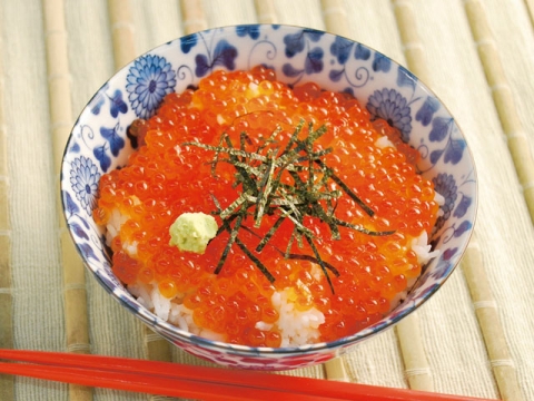 Scrumptious Ikura-don (a bowl of rice topped with ikura) / イクラたっぷり、イクラ丼