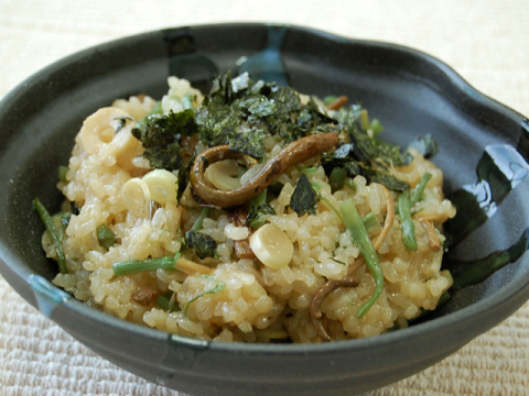 SANSAI OKOWA (Sweet Rice with Mountain Vegetables) / 山菜おこわ