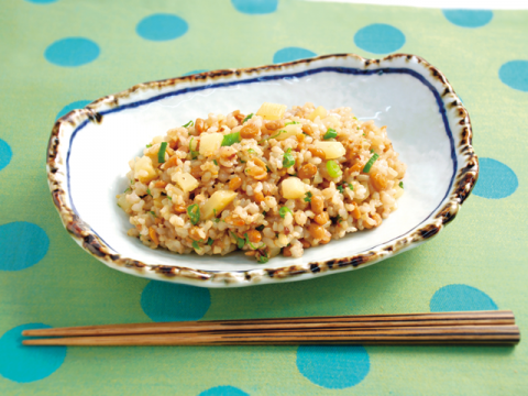 NATTO AND MIXED CEREAL CHAHAN納豆雑穀チャーハン