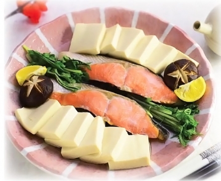 SalmonTofu / 鮭と豆腐の酒蒸し