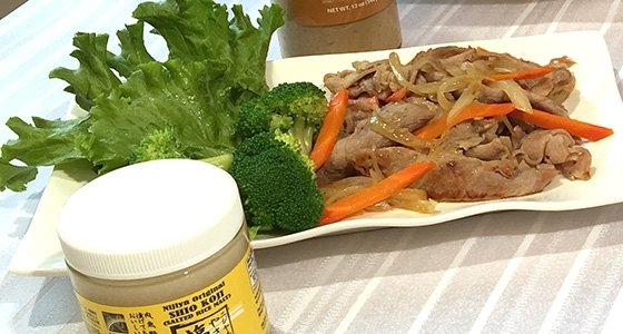Stir-fried Pork and Vegetables with Shio-Koji / 豚肉と野菜の塩麹炒め
