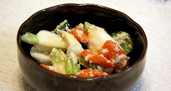 Mirin Kasu pickled vegetables / 野菜のみりん粕浅漬け